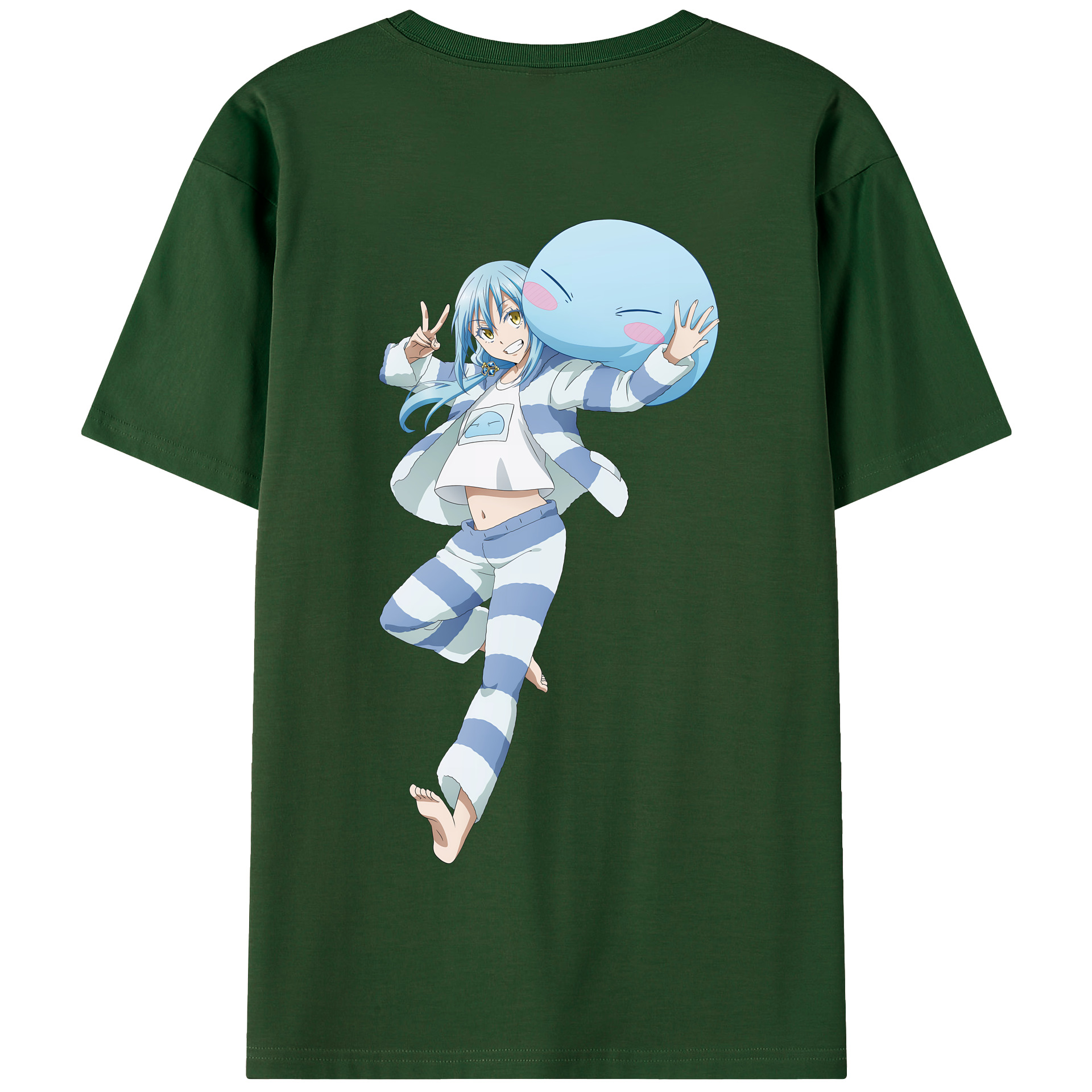 （画像用） 転スラ Regarding Reincarnated to Slime 綿100％半袖Tシャツ（背面プリント）